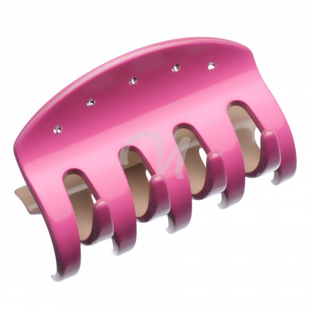 large size pink color hair jaw clip swarovski